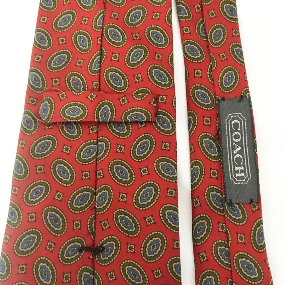 Red Premium Tie by Coach